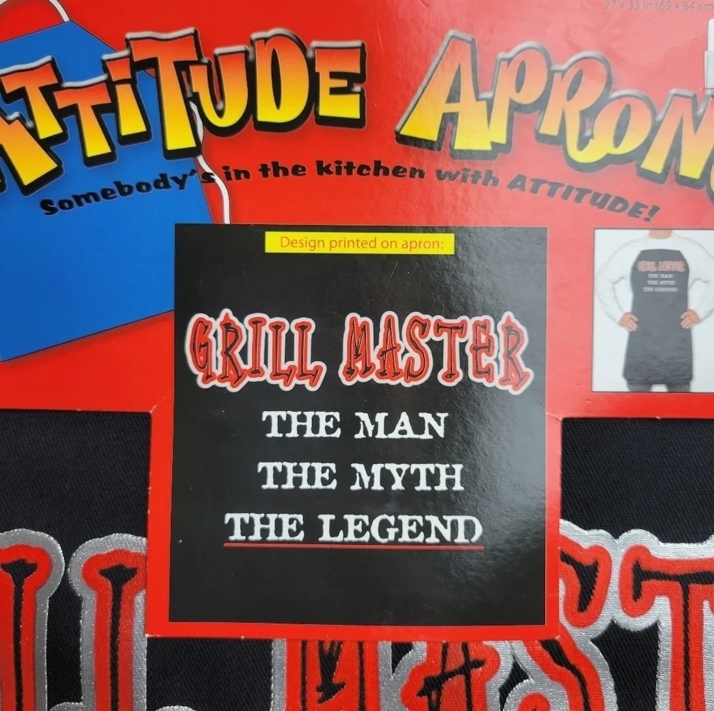 Men's grilling Apron attitude aprons
